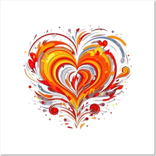 Abstract Heart Posters and Art